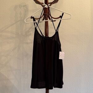 Free People Black Chemise
